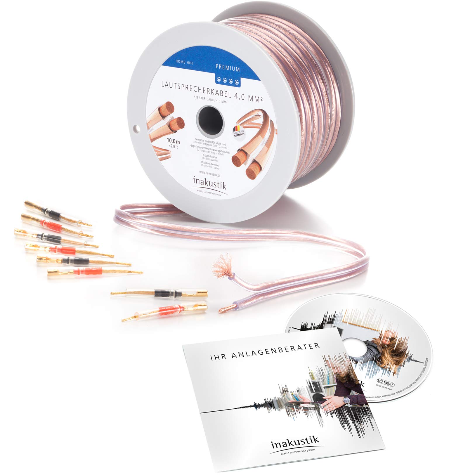 in-akustik-premium-lautsprecherkabel-10m-2x4-0mm-pins image 1