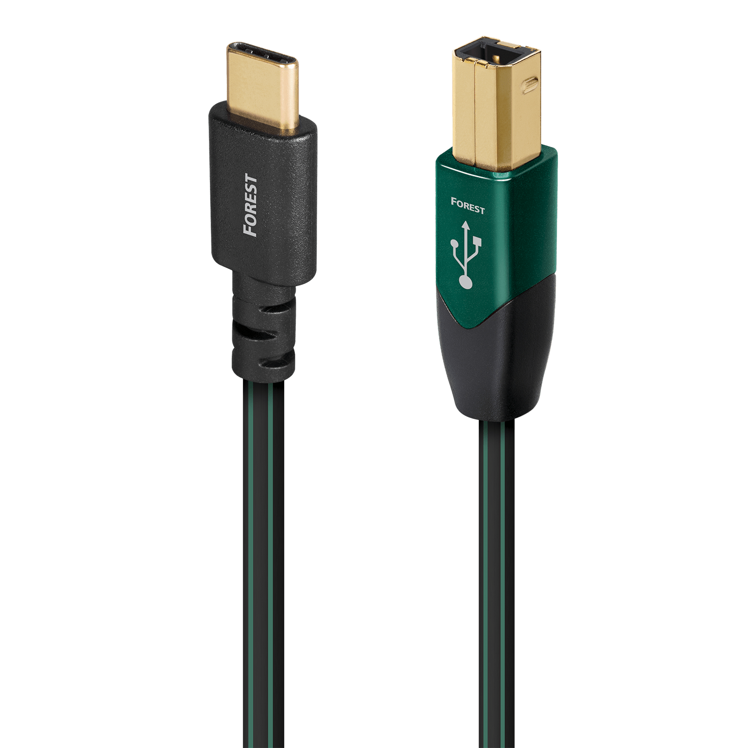 audioquest-forest-usb-c-auf-b-kabel-0-75-m-silber image 1