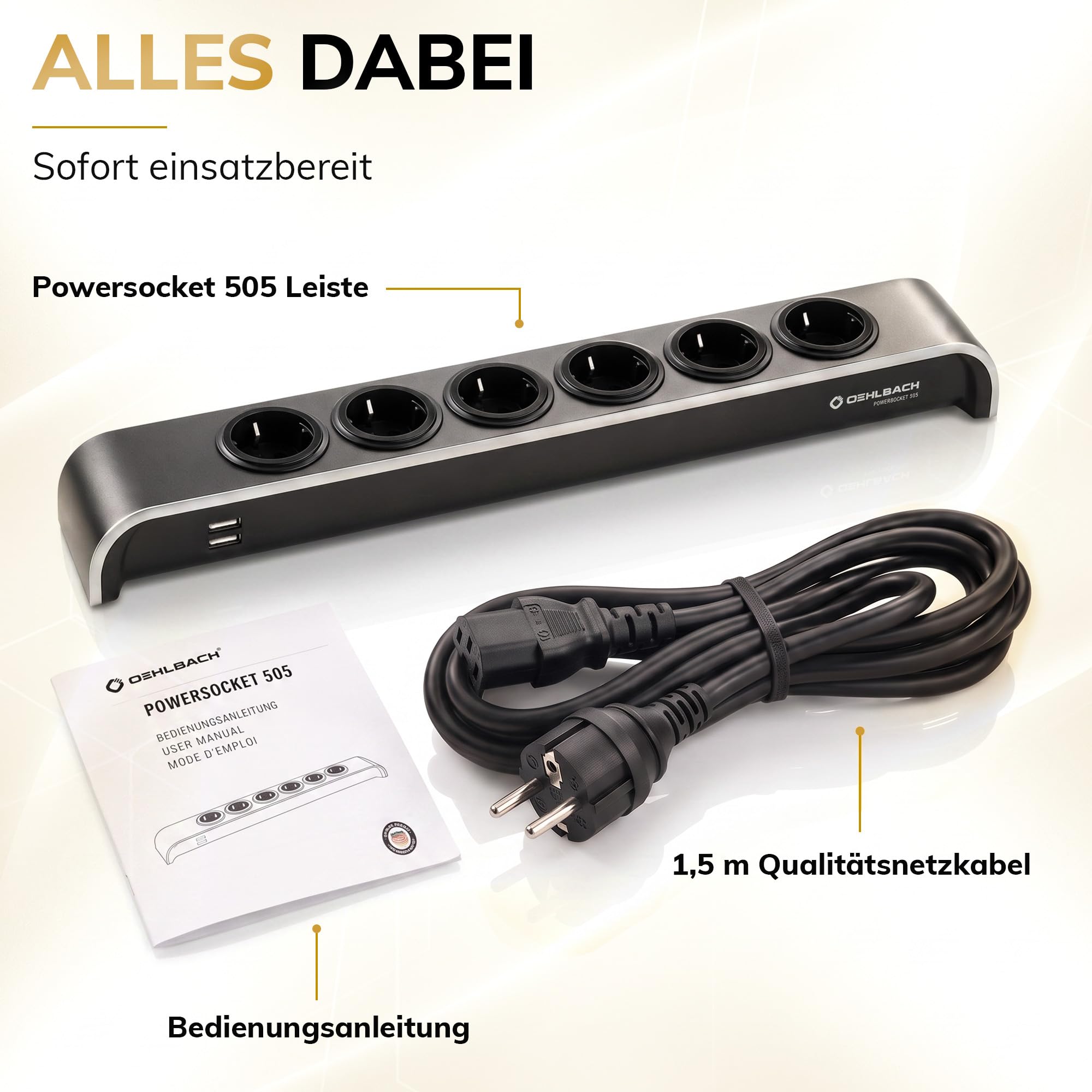 oehlbach-powersocket-505-steckdosenleiste-6-fach-usb-anthrazit image 7