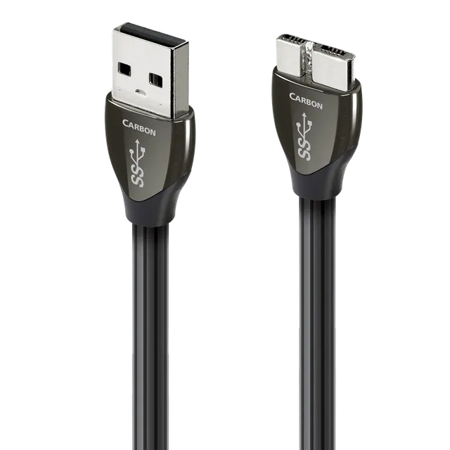 audioquest-carbon-usb-kabel-usb-a-auf-micro-b-3-0-silber image 1