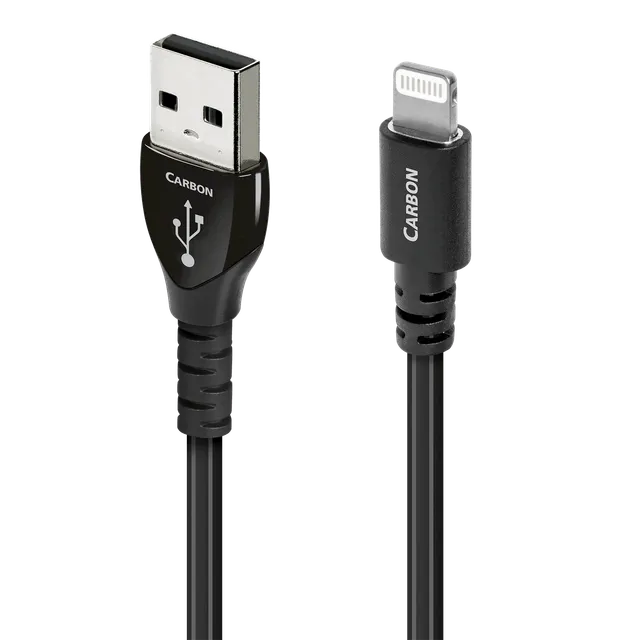 audioquest-carbon-usb-a-lightning-kabel-0-75m-silber image 1