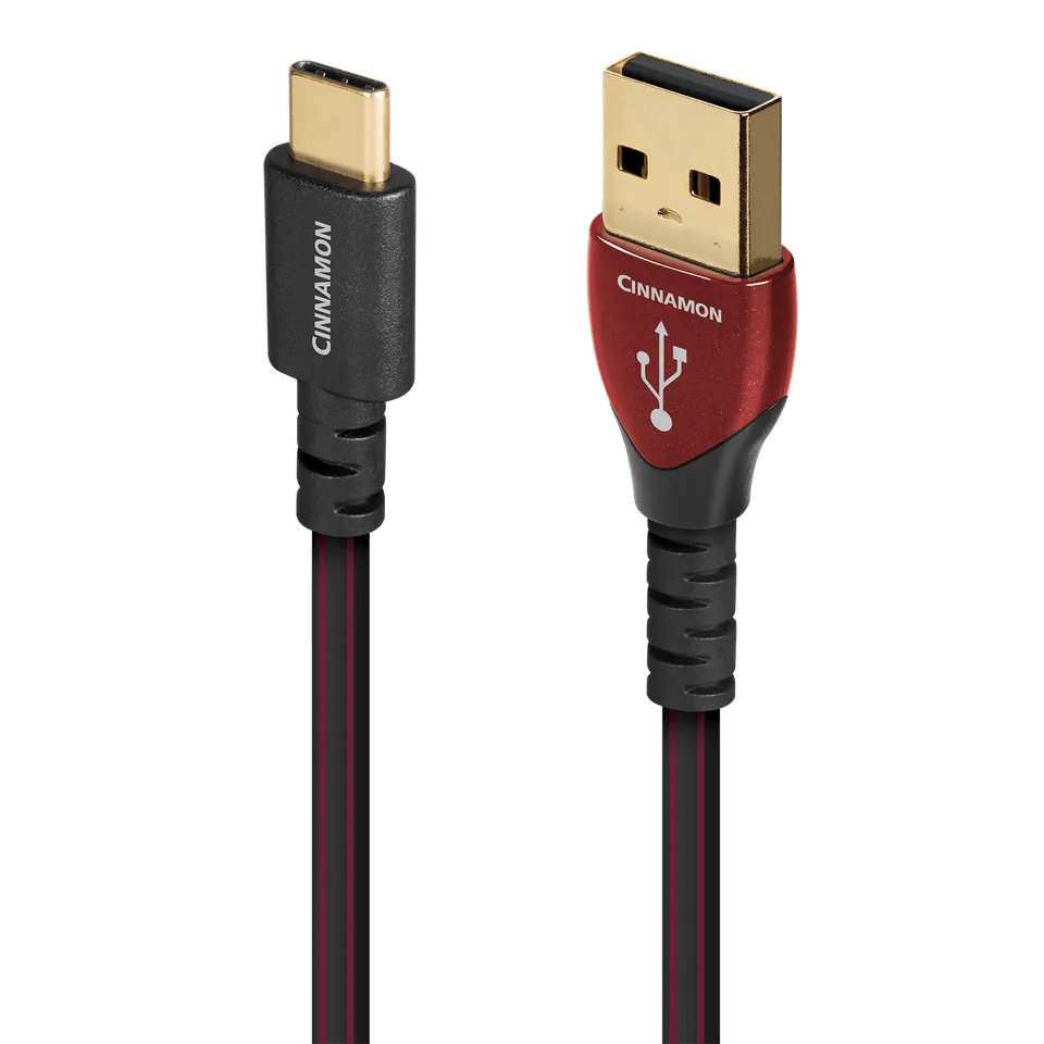 audioquest-cinnamon-usb-c-auf-a-kabel-1-25-silber image 1