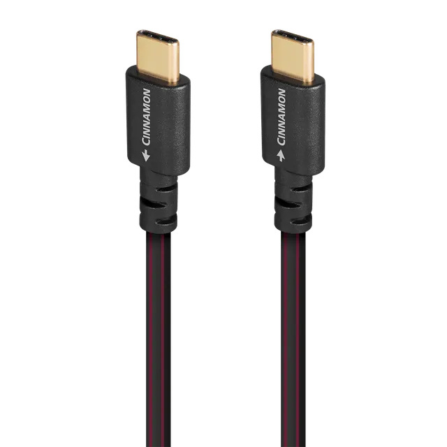 audioquest-cinnamon-usb-c-auf-c-kabel-versilbert-0-75-m image 1
