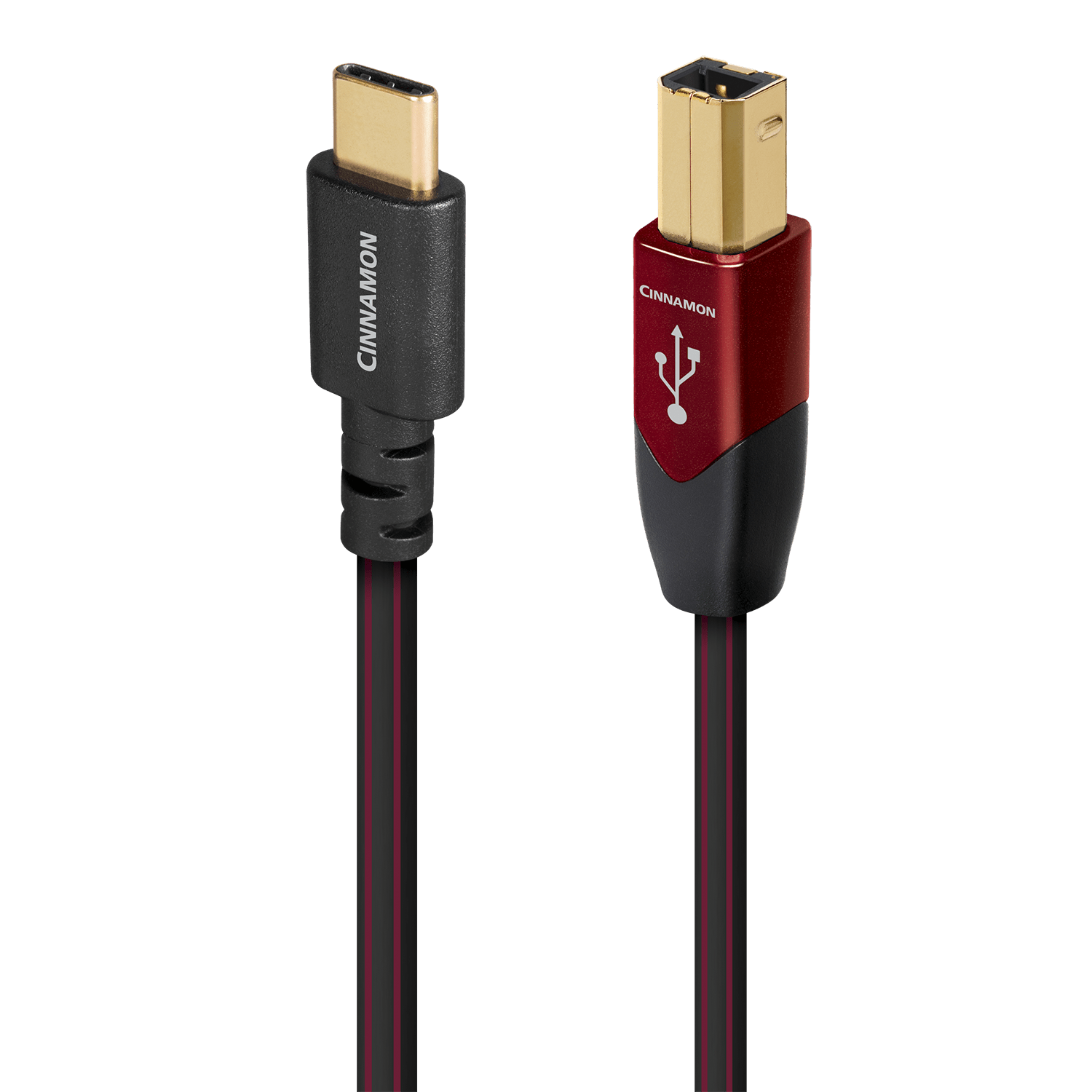 audioquest-cinnamon-usb-c-auf-b-usb-kabel-silber image 1