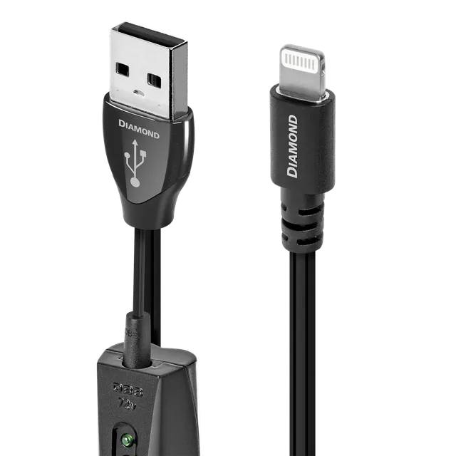 audioquest-diamond-usb-a-lightning-kabel-silber-0-75m image 1