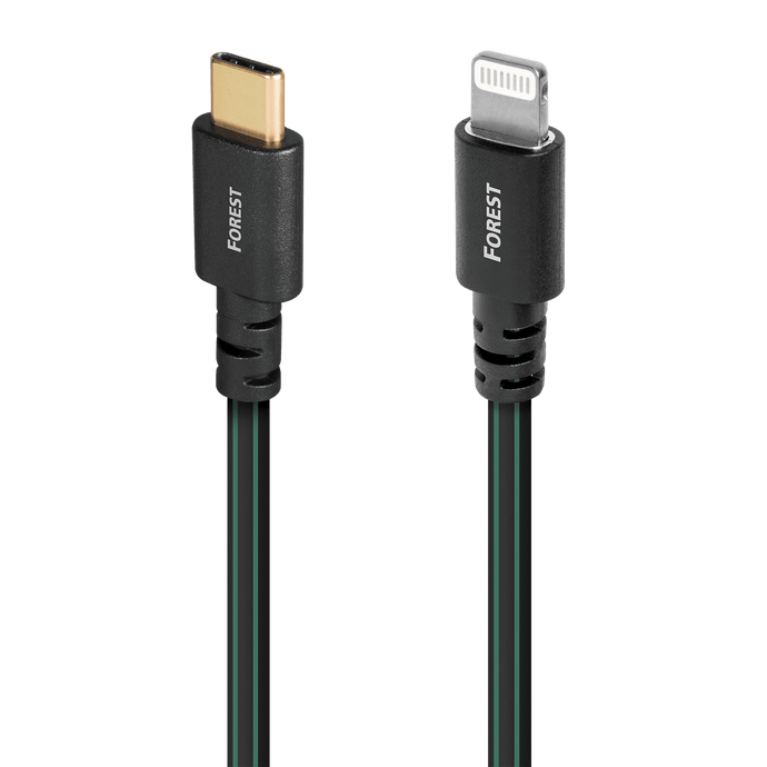 audioquest-forest-usb-c-auf-lightning-kabel-iphone-silber image 2