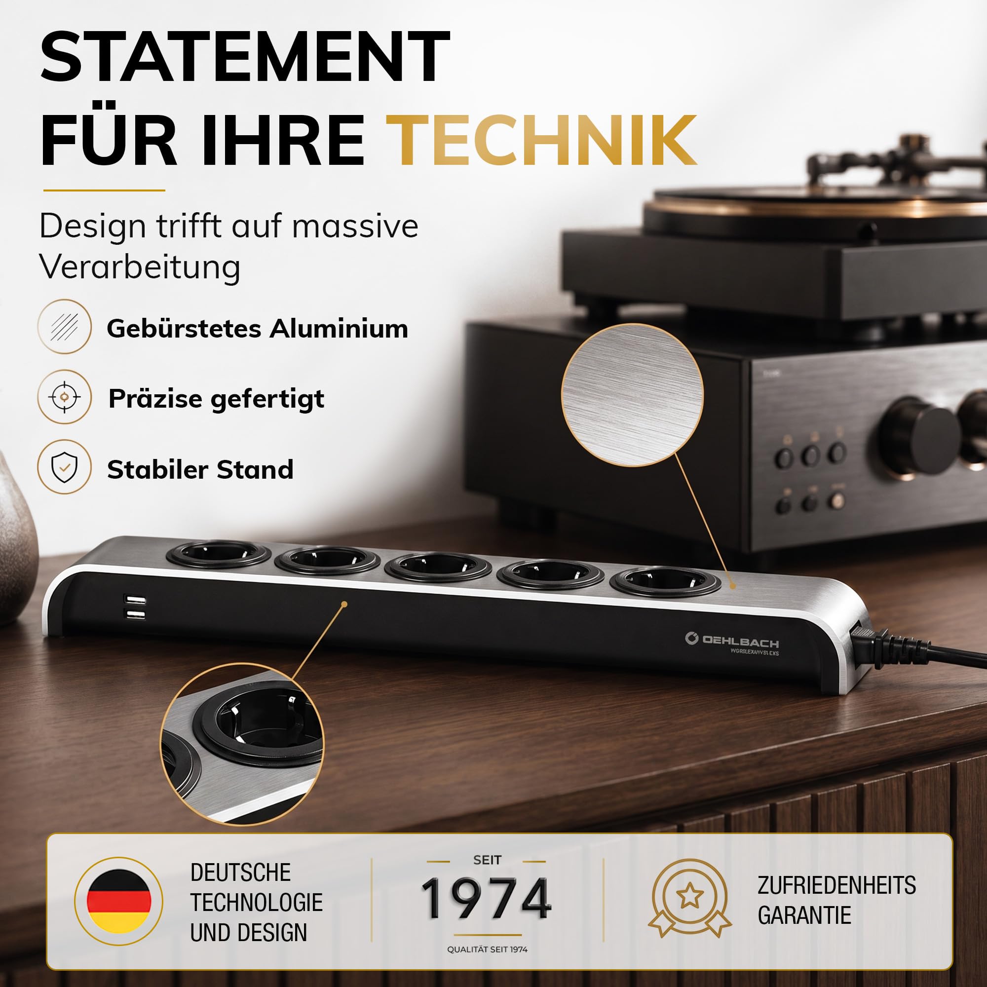oehlbach-powersocket-505-steckdosenleiste-6-fach-usb-anthrazit image 2