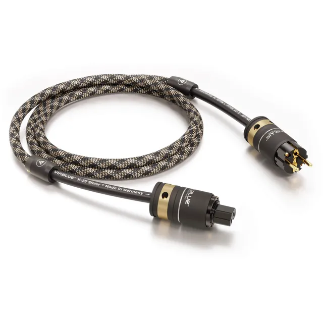 viablue-x-25-silver-netzkabel-1-0-m-versilbert-cobra image 1