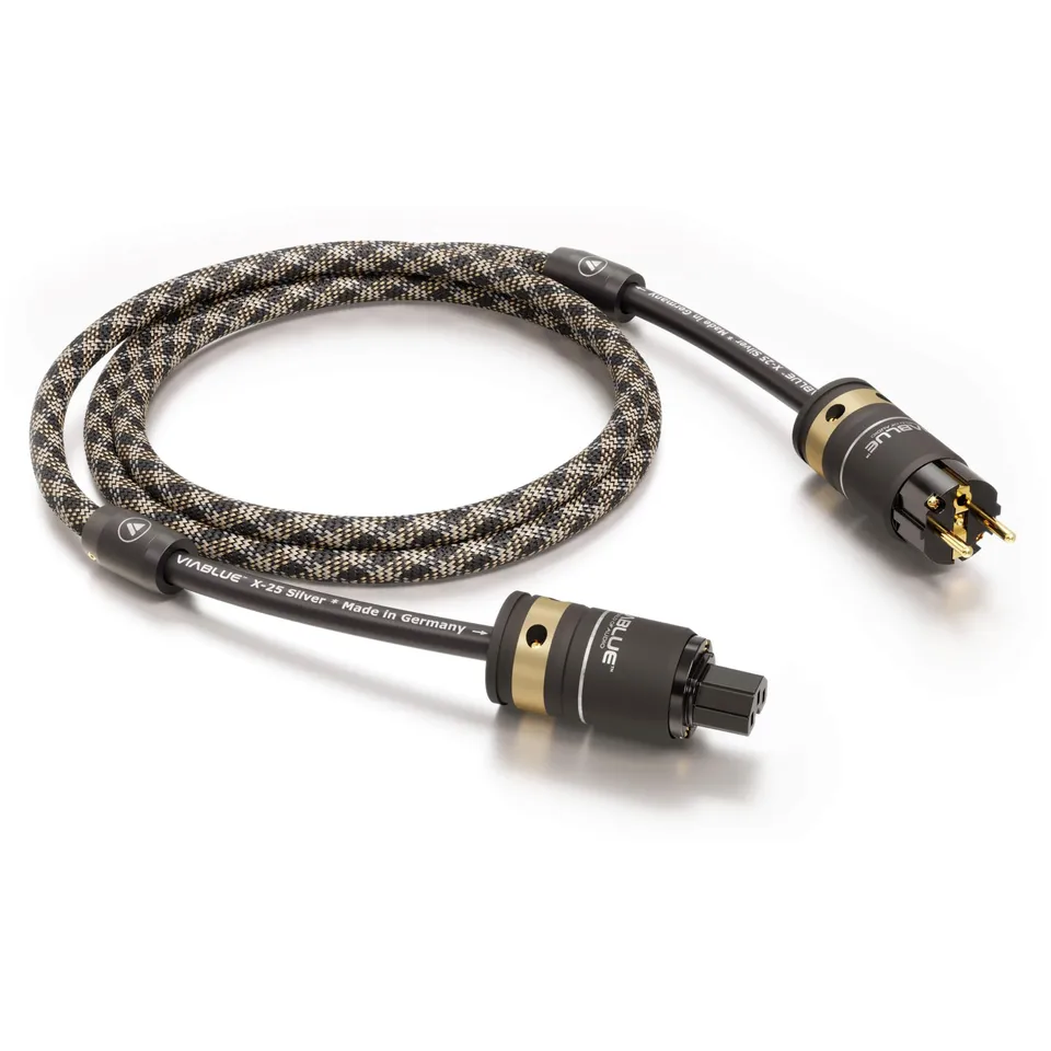 viablue-x-25-silver-netzkabel-1-0-m-versilbert-cobra image 1