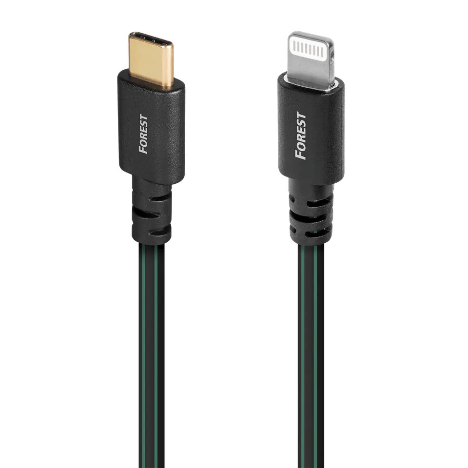 audioquest-forest-usb-c-lightning-kabel-silber-0-75-m image 1