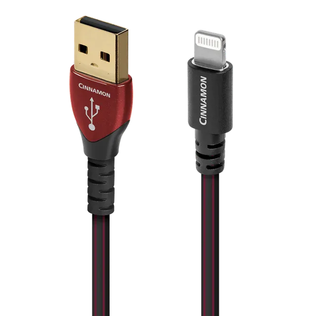 audioquest-cinnamon-usb-a-auf-lightning-kabel-0-75-m-silber image 1