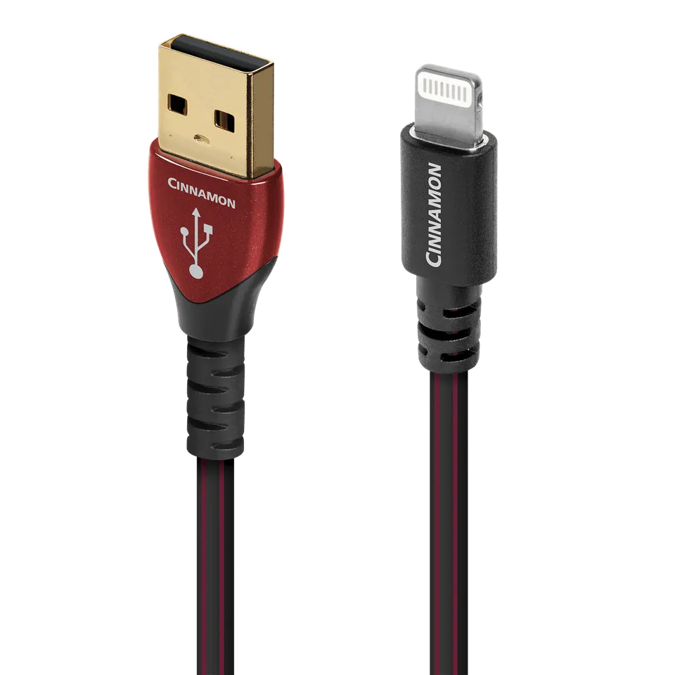 audioquest-cinnamon-usb-a-auf-lightning-kabel-0-75-m-silber image 1