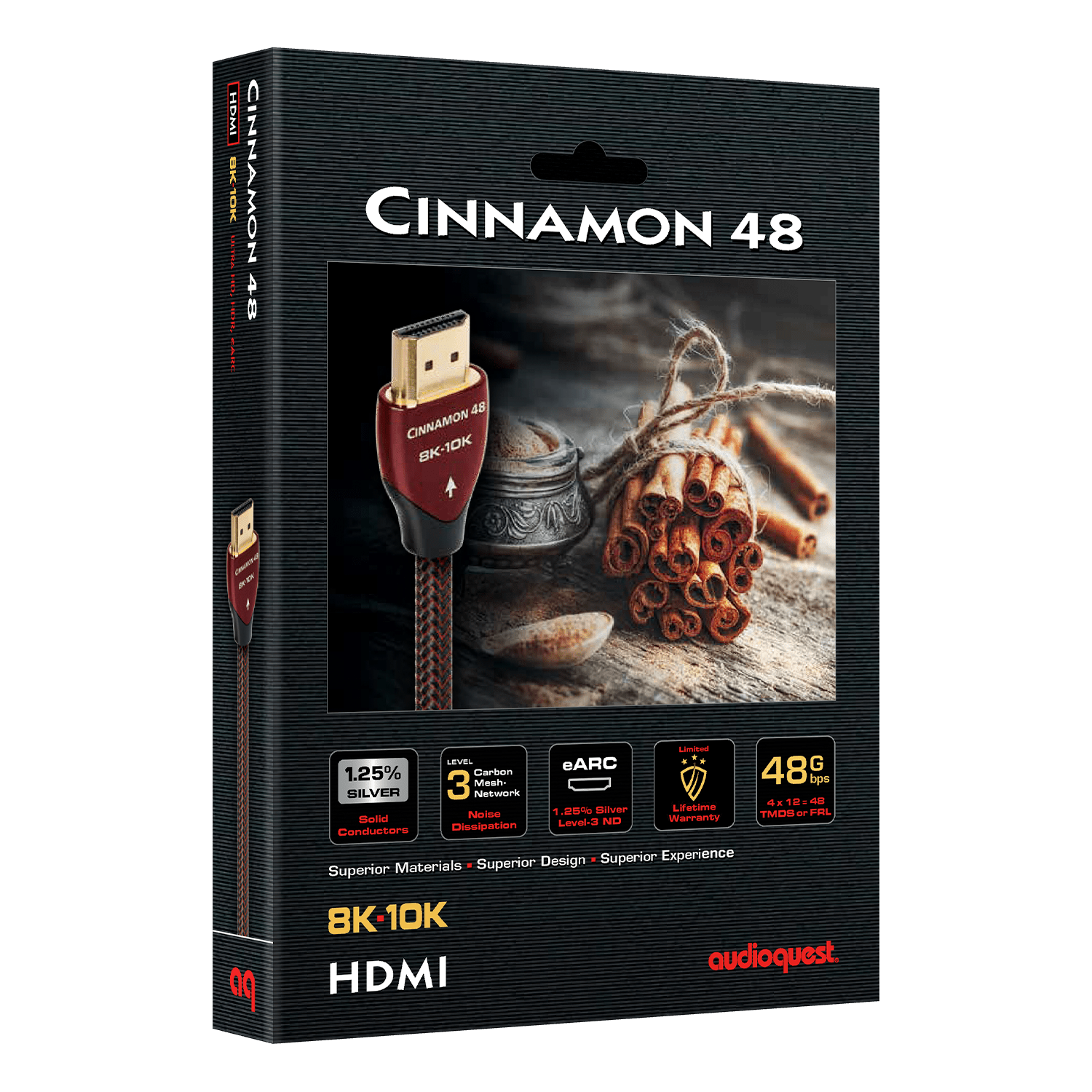 audioquest-cinnamon-48-hdmi-kabel-8k-1-5-m-silber image 2
