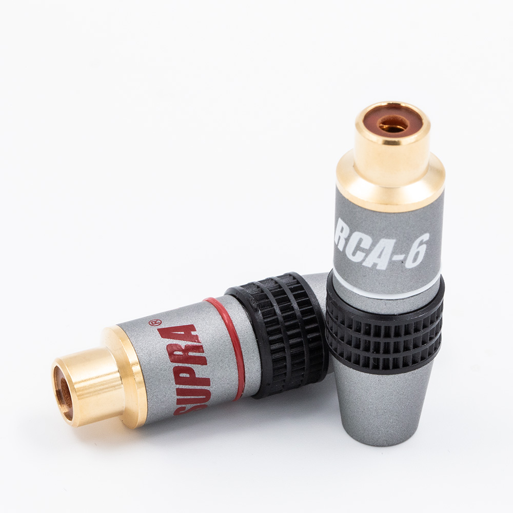 supra-dual-rca-6-cinchbuchse-rot-schwarz-paar-vergoldet image 1