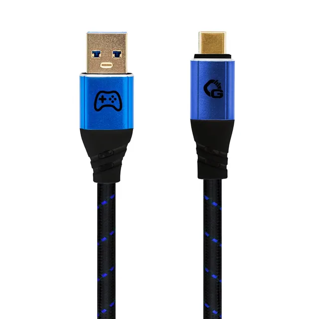 oehlbach-new-game-usb-a-c-kabel-3-0m-blau-10gbps-60w-gewebe image 1