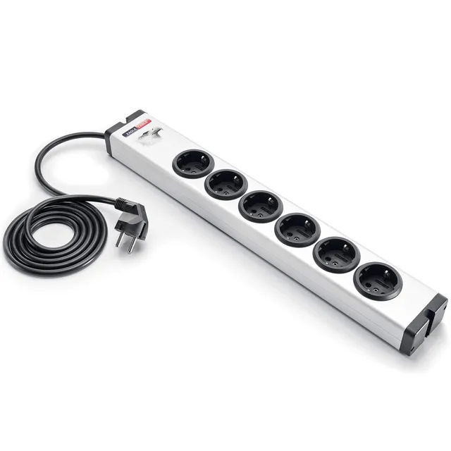 in-akustik-deluxe-netzleiste-alu6-6-fach-1-5m image 1