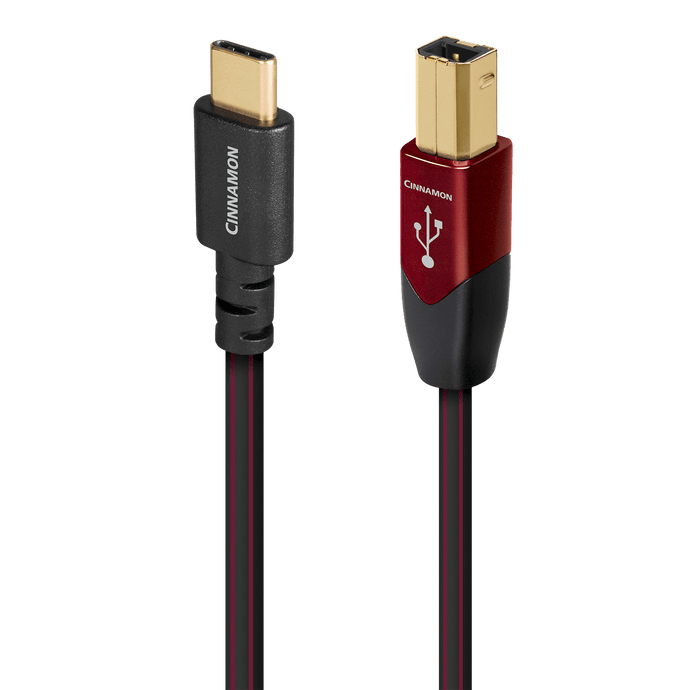 audioquest-cinnamon-usb-c-auf-b-usb-kabel-silber image 2