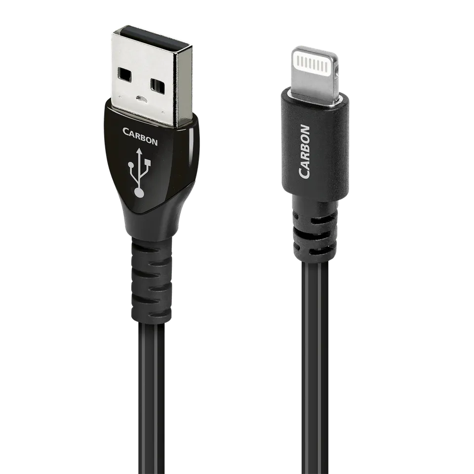 audioquest-carbon-usb-a-lightning-kabel-0-75-m-5-silber image 1