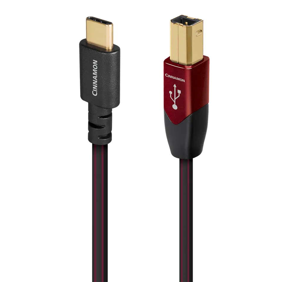 audioquest-cinnamon-usb-c-auf-b-usb-kabel-silber image 1