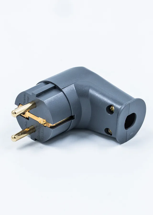 supra-lorad-schukostecker-90-gewinkelt-vergoldet-bulk image 1
