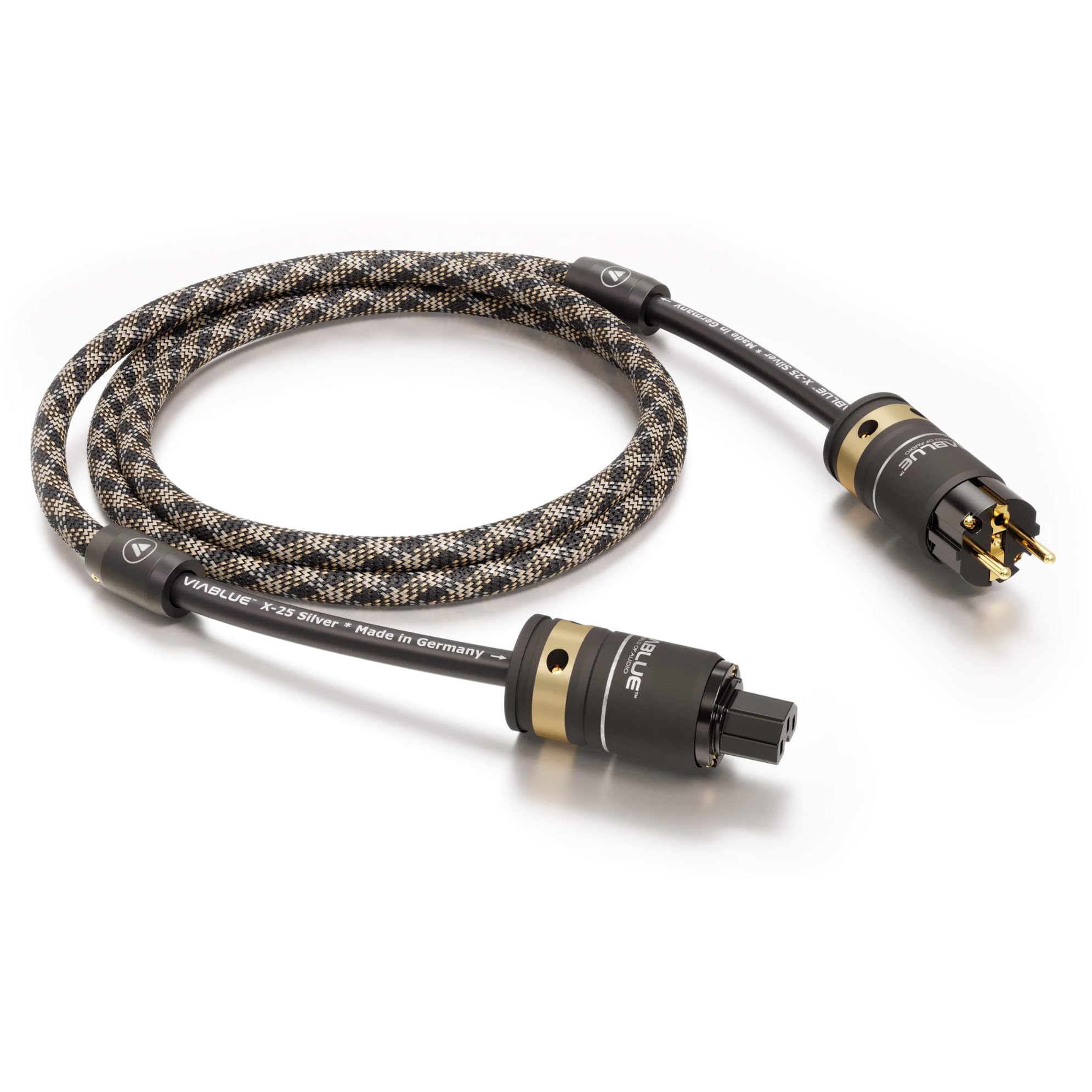 viablue-x-25-silver-netzkabel-1-0-m-versilbert-cobra image 1