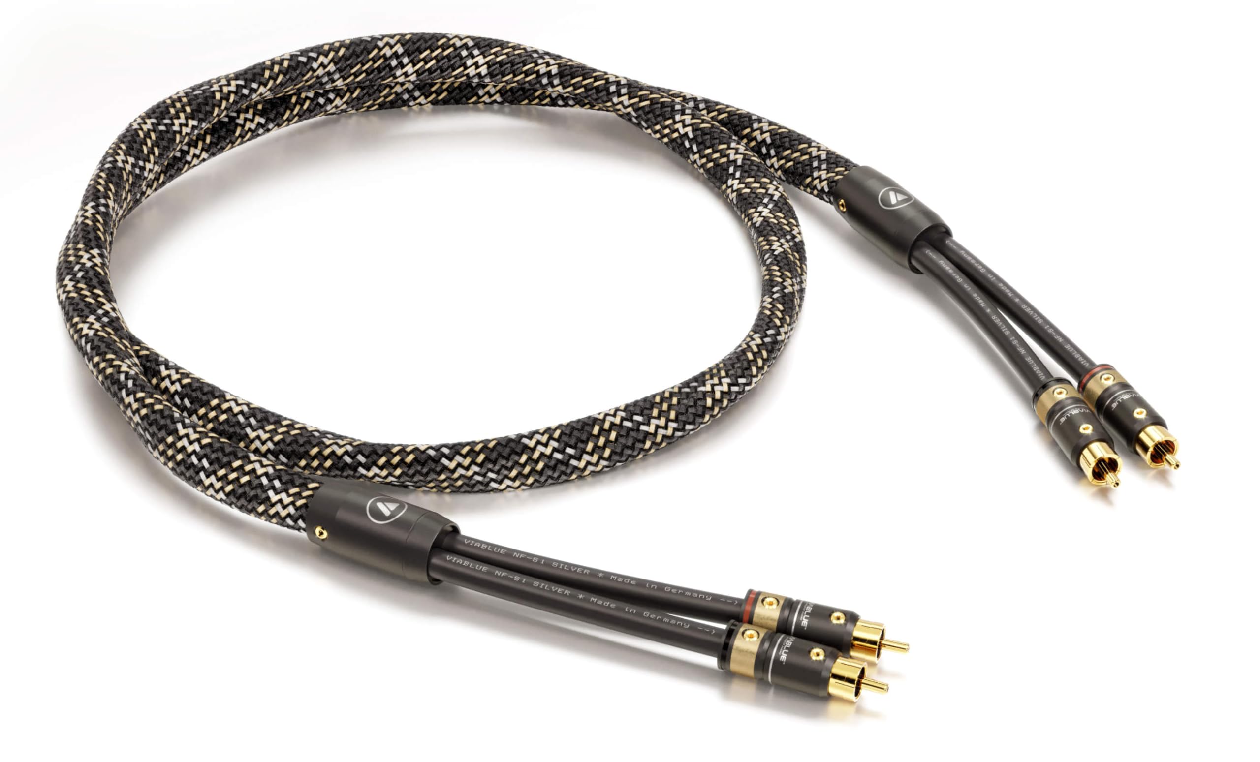 viablue-nf-s1-silver-cinchkabel-1-0m-twist-t6s-rca-analog-paar image 1