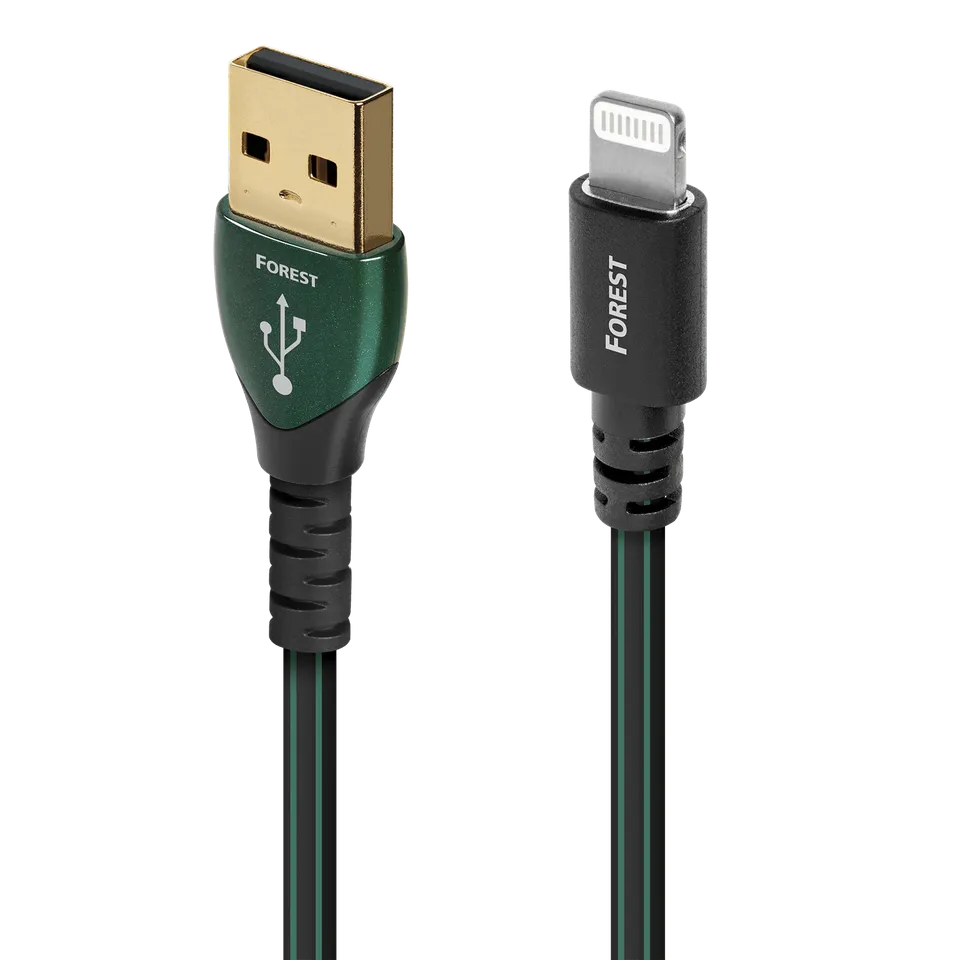 audioquest-forest-usb-a-lightning-kabel-0-75-m-silber image 1