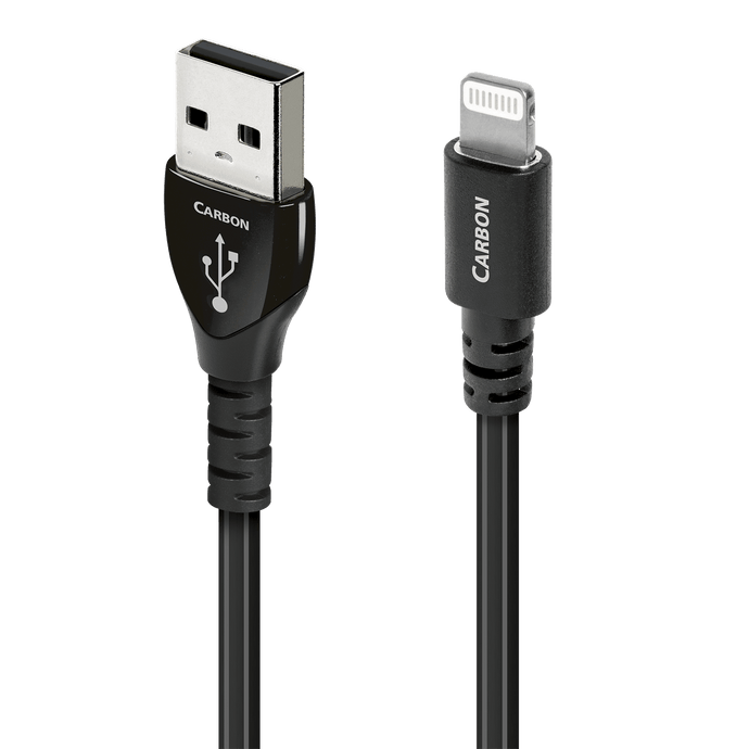 audioquest-carbon-usb-a-lightning-kabel-0-75m-silber image 2