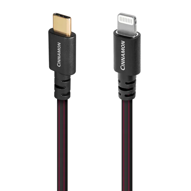 audioquest-cinnamon-usb-c-lightning-kabel-0-75-m-silber image 1