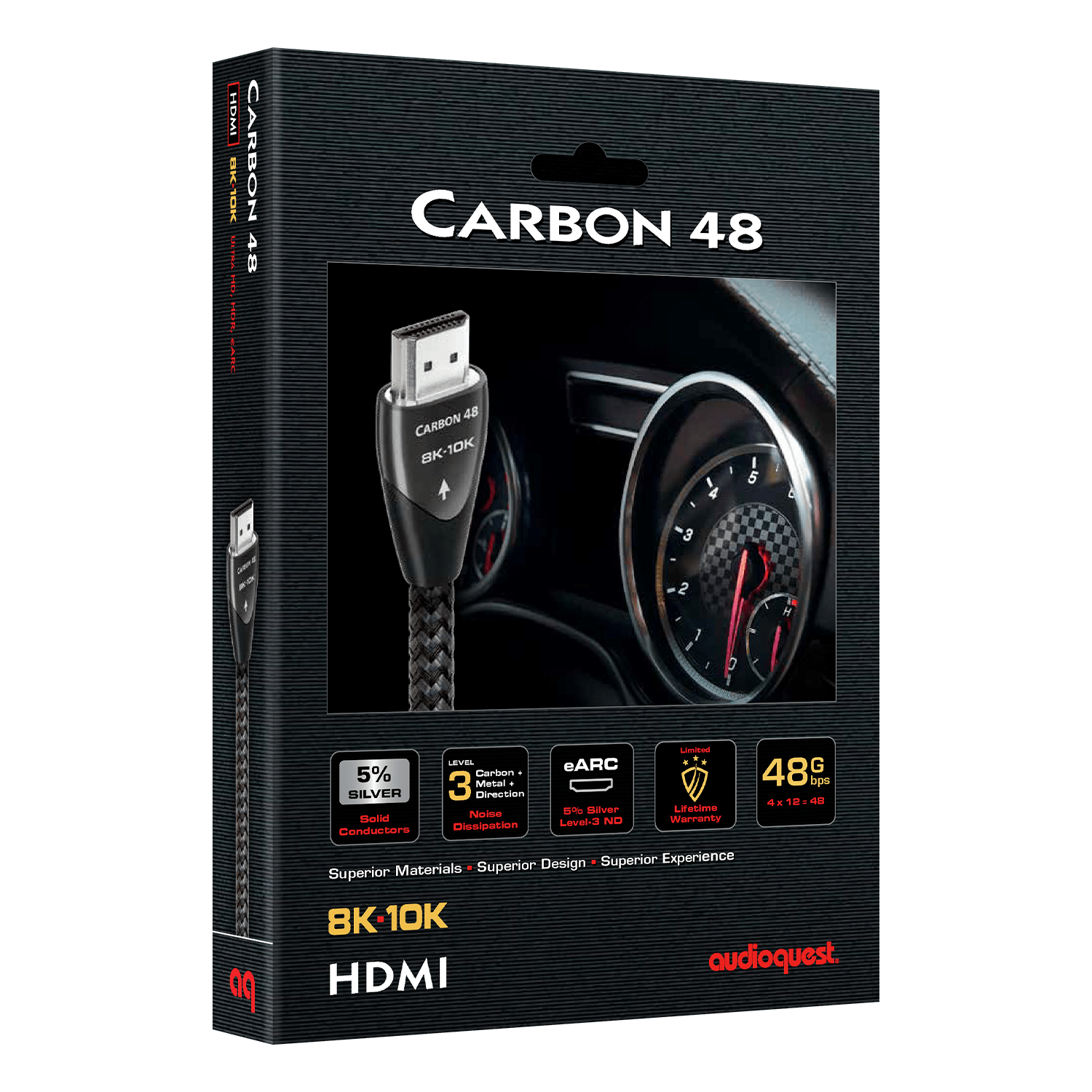 audioquest-carbon-48-hdmi-kabel-1-5m-8k-48gbps-silber-refurb image 2