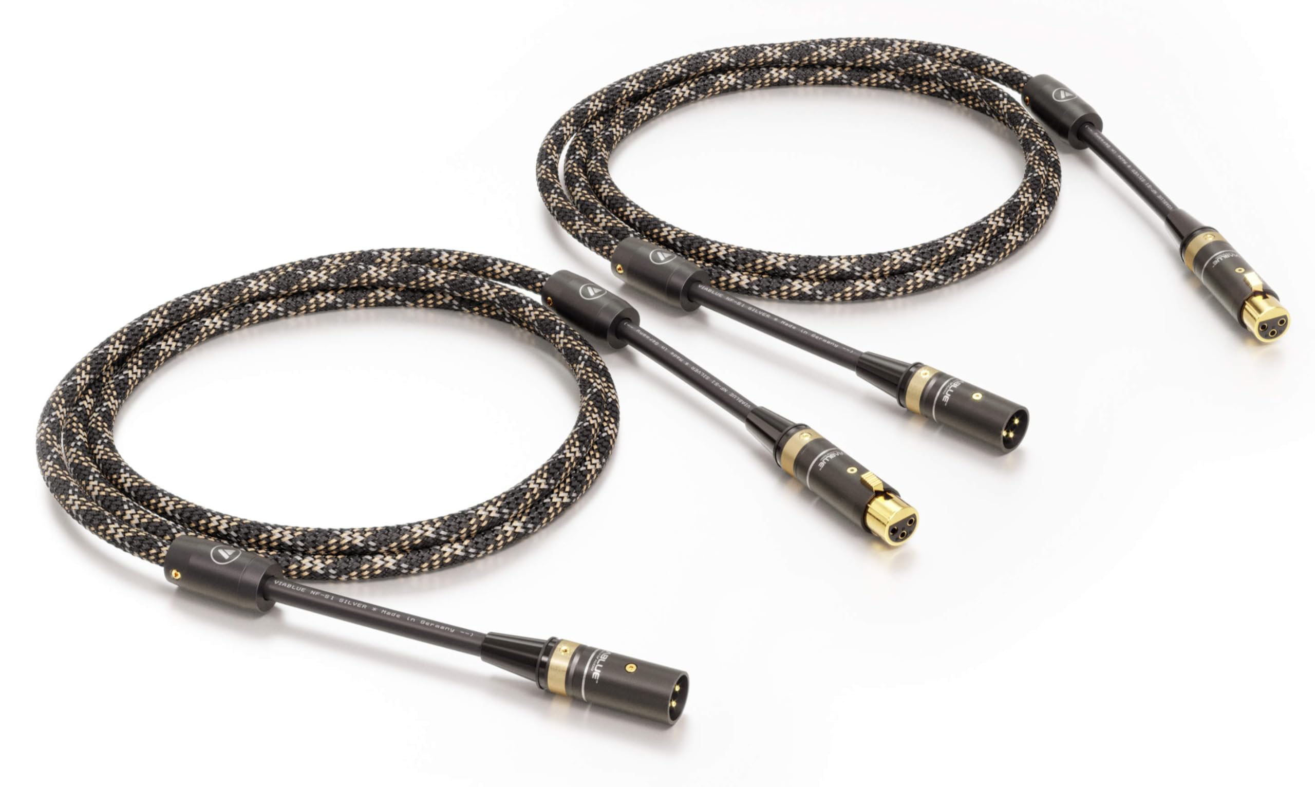 viablue-nf-s1-silver-xlr-kabel-0-5m-paar-quattro image 1