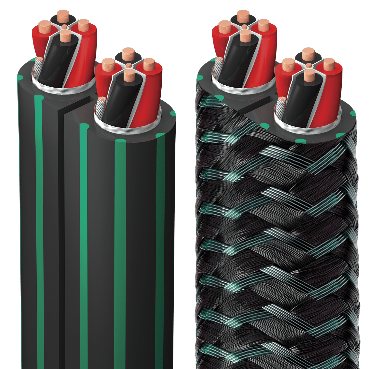 audioquest-rocket-88-lautsprecherkabel-50m-gr-n-schwarz-nylon image 1